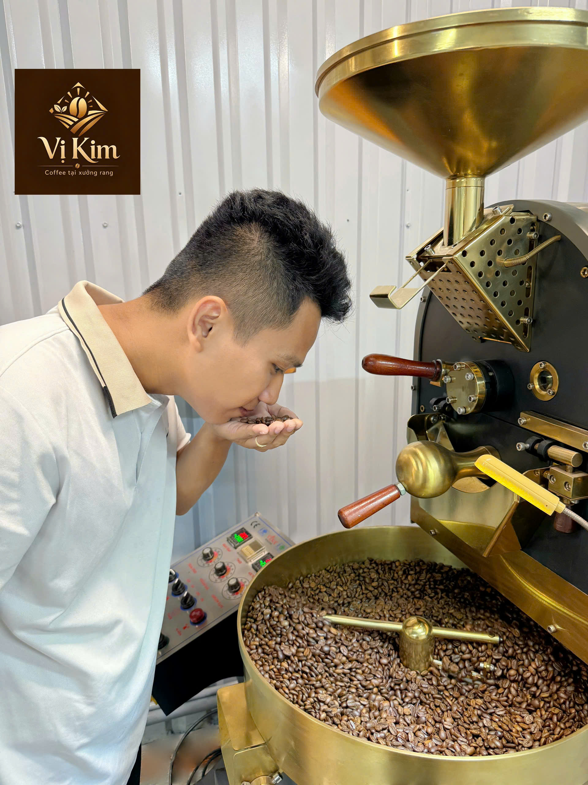 Hạt cà phê rang mộc Vị Kim