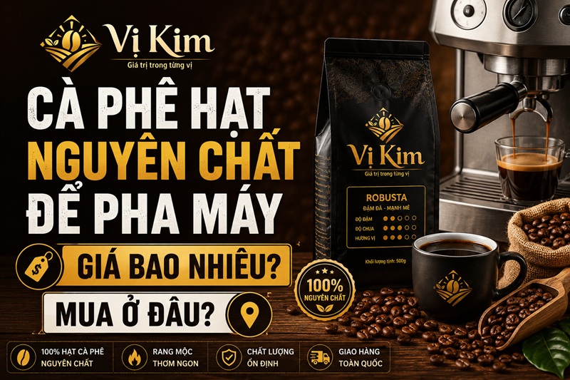 cà phê hạt nguyên chất để pha máy
