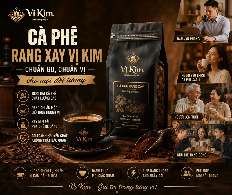 cà phê rang xay vị kim