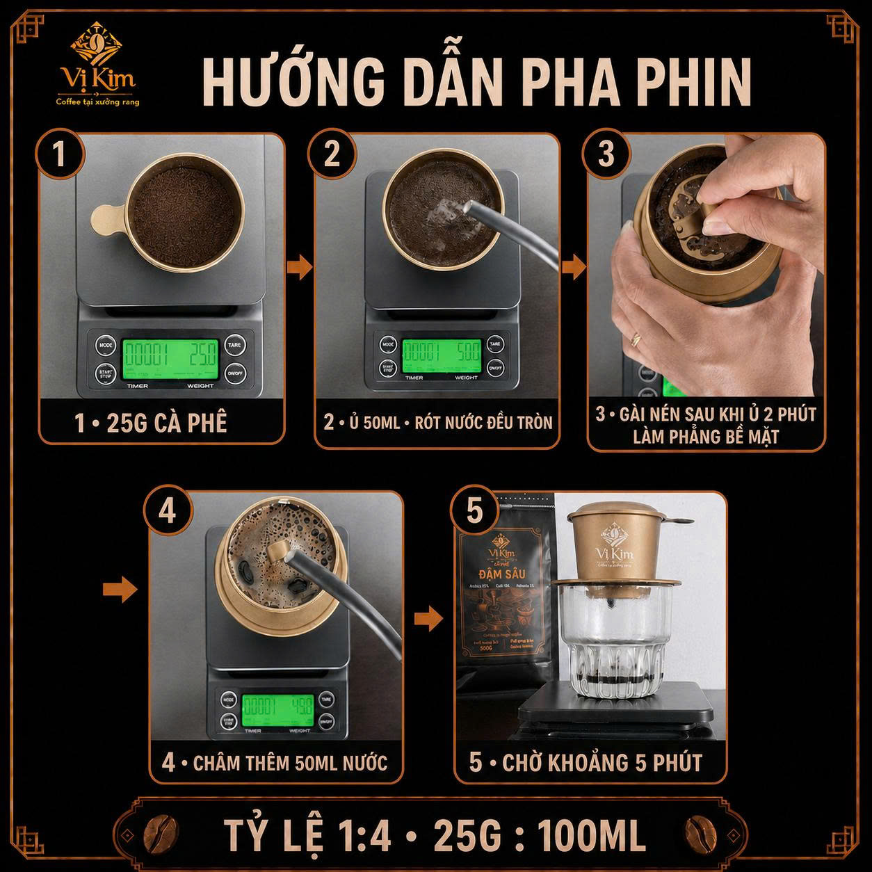 Đậm Sâu | Cà Phê Rang Xay Vị Kim Coffee - Ảnh 5